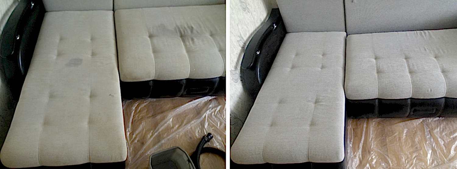 Химчистка светлого дивана