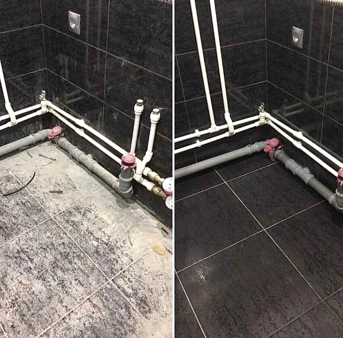 Уборка после ремонта в ванной комнате