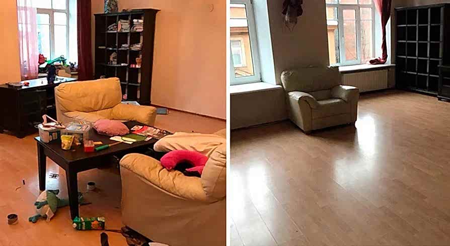 Поддерживающая уборка 4-х комнатной квартиры