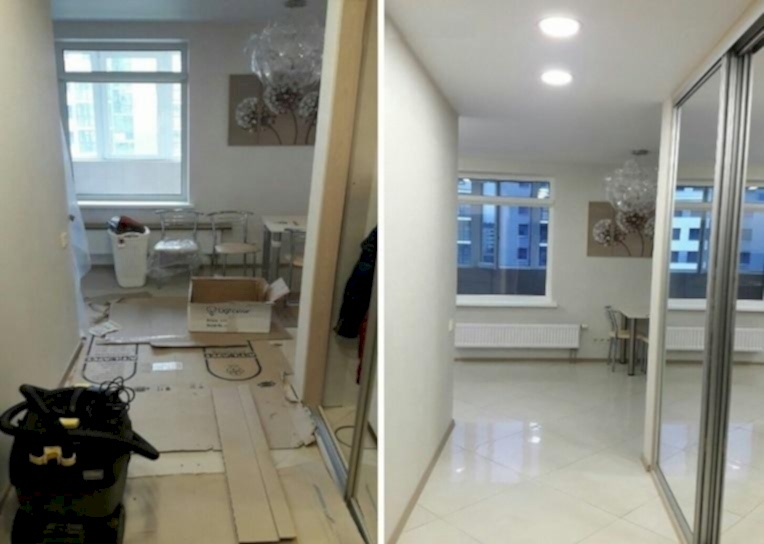 Уборка после ремонта 3-х комнатной квартиры 60 м2