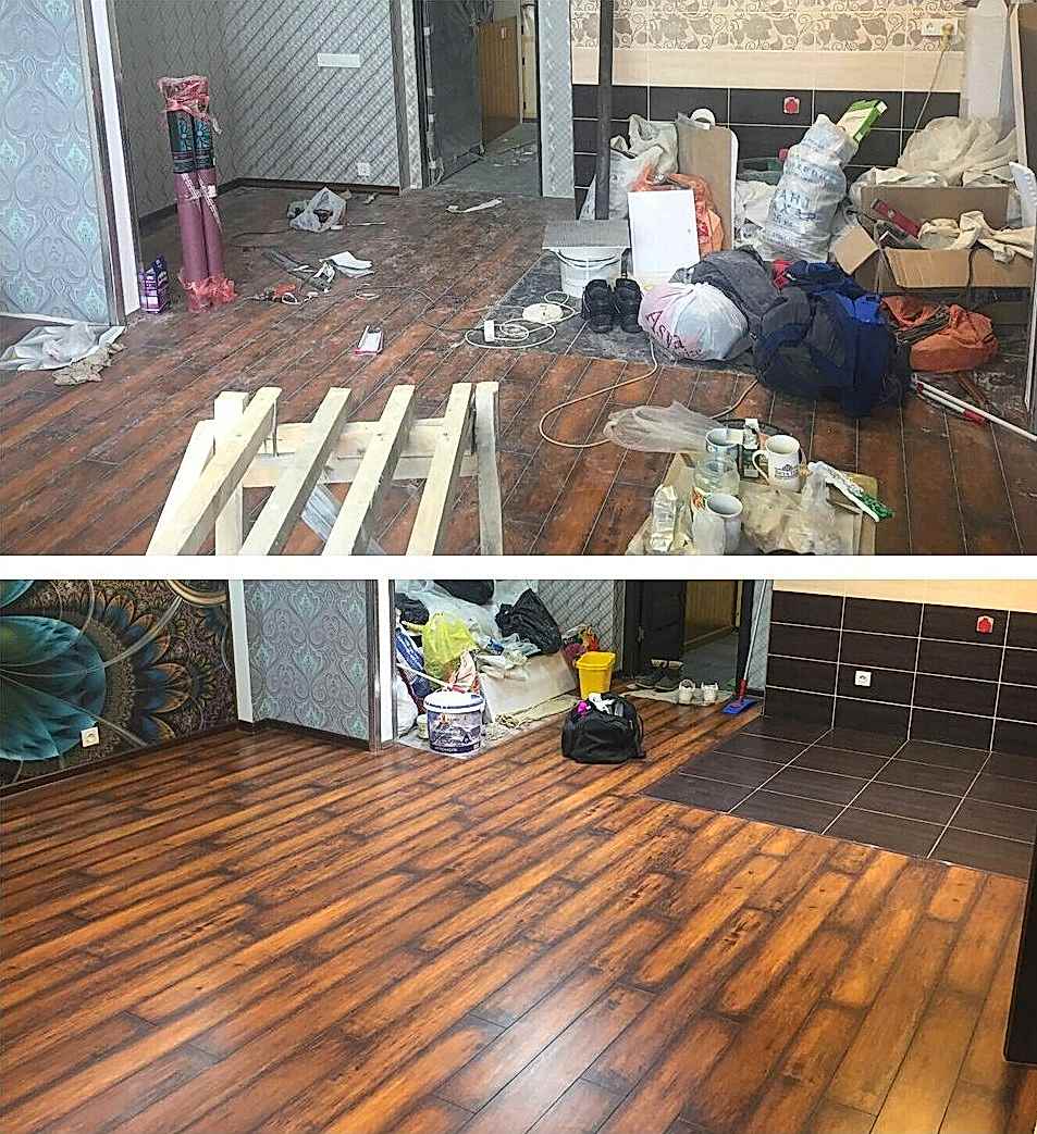 Уборка после ремонта 2-х комнатной квартиры 40 м2