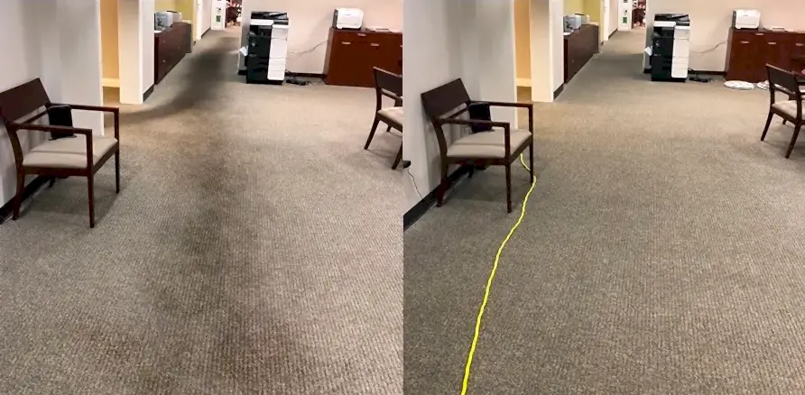 Чистка коврового покрытия в офисе