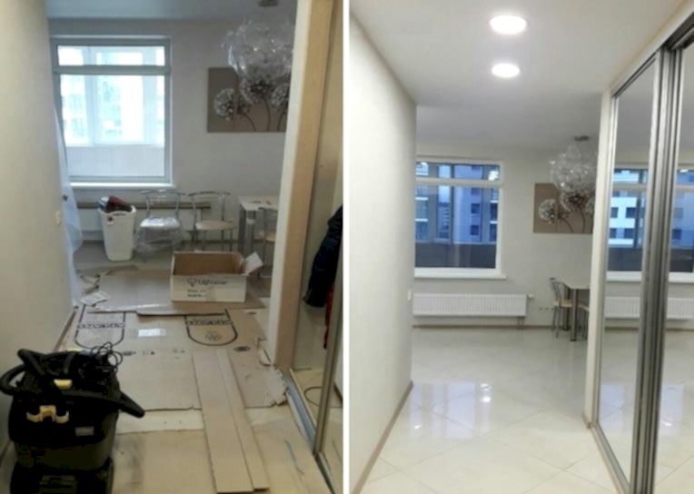 Уборка после ремонта 3-х комнатной квартиры 60 м2