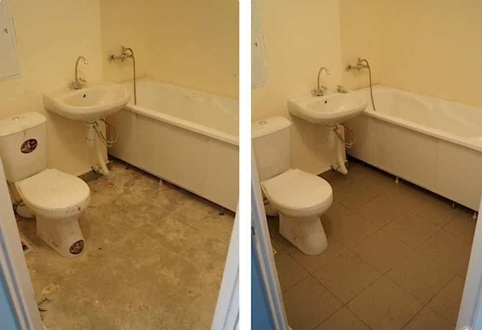 Уборка после ремонта в ванной