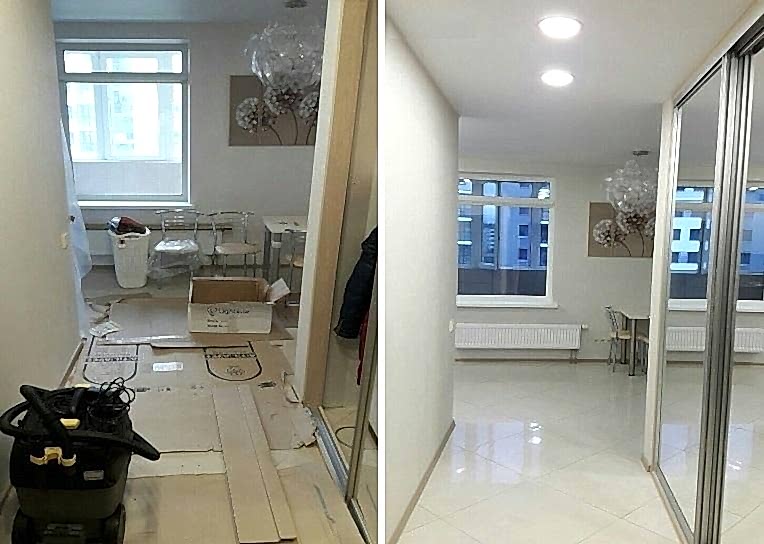 Уборка после ремонта 3-х комнатной квартиры 60 м2