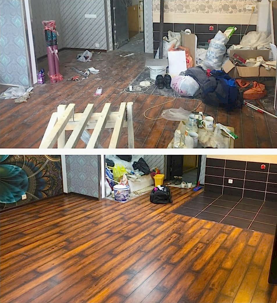 Уборка после ремонта 2-х комнатной квартиры 40 м2