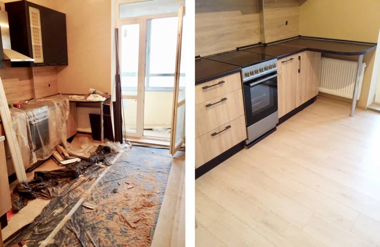 Уборка после ремонта 3-х комнатной квартиры за 5 ч.