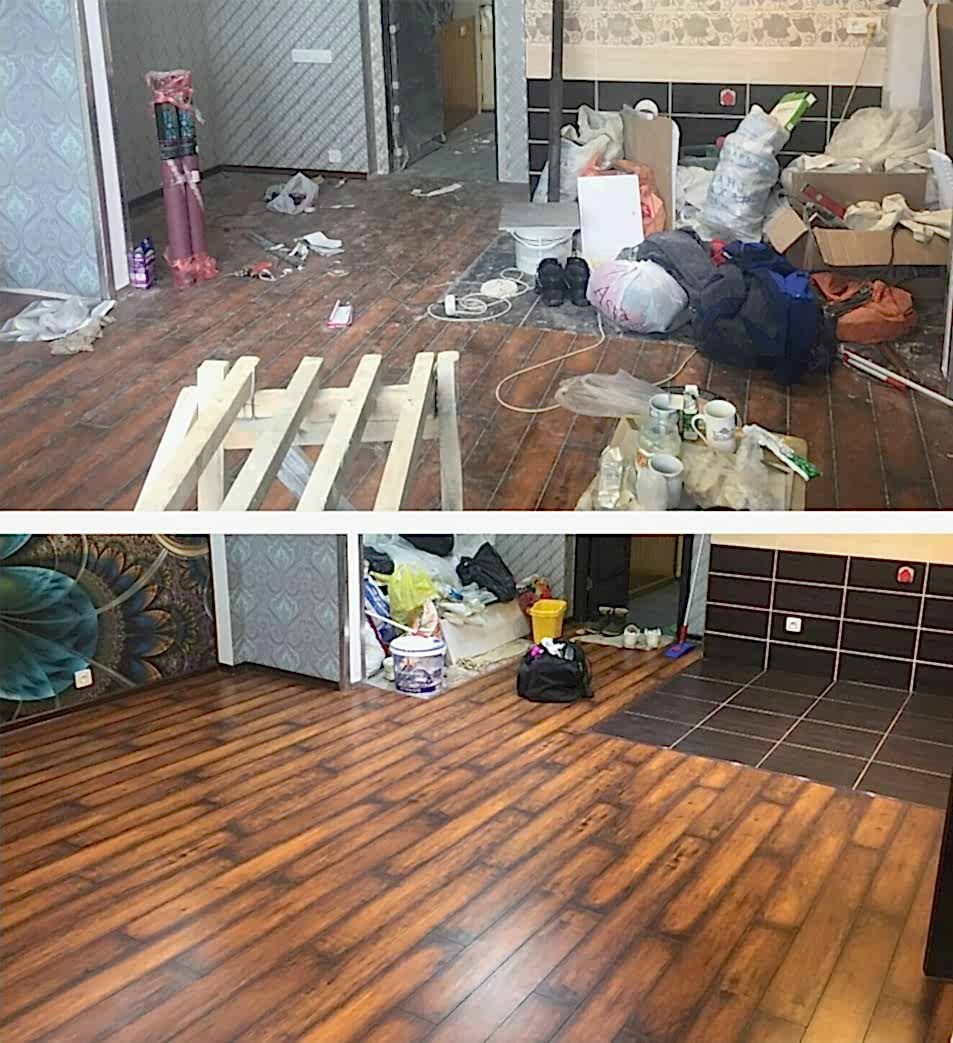 Уборка после ремонта 2-х комнатной квартиры 40 м2