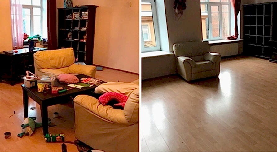 Поддерживающая уборка 4-х комнатной квартиры