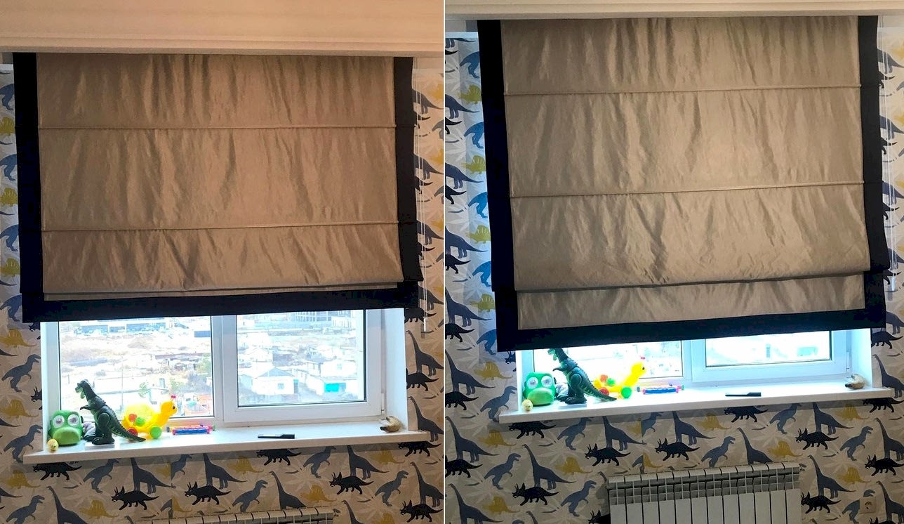 Химчистка римских и простых штор