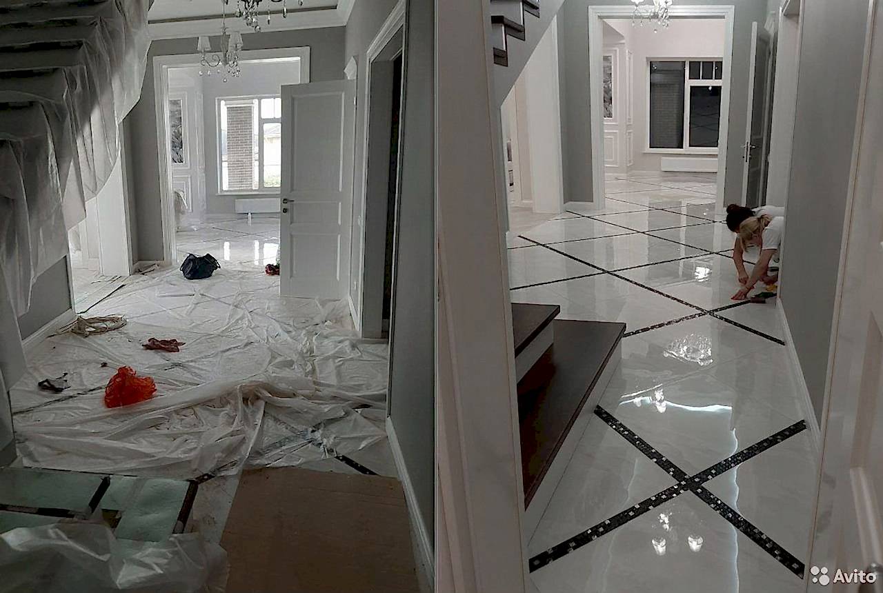 Уборка частного дома 150м2 после ремонта