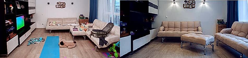 Генеральная уборка 2-х комнатной квартиры 70 м2 за 4 ч.