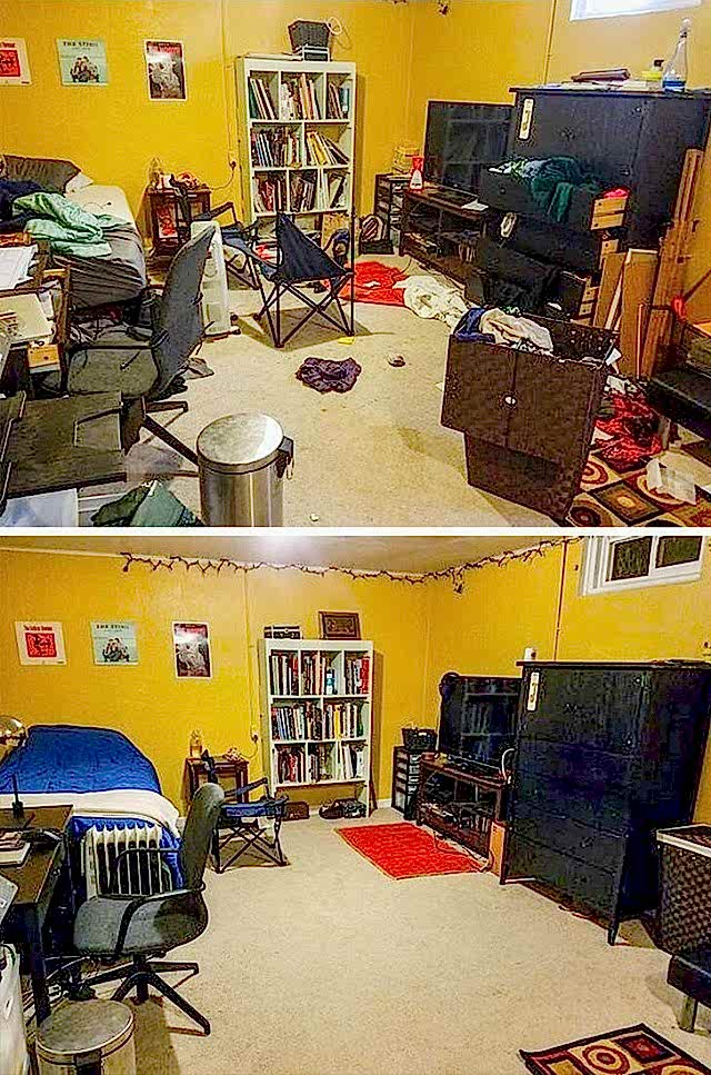 Генеральная уборка в комнате