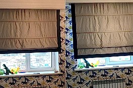 Химчистка римских и простых штор