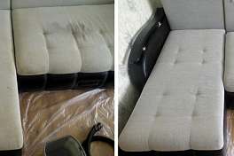 Химчистка светлого дивана