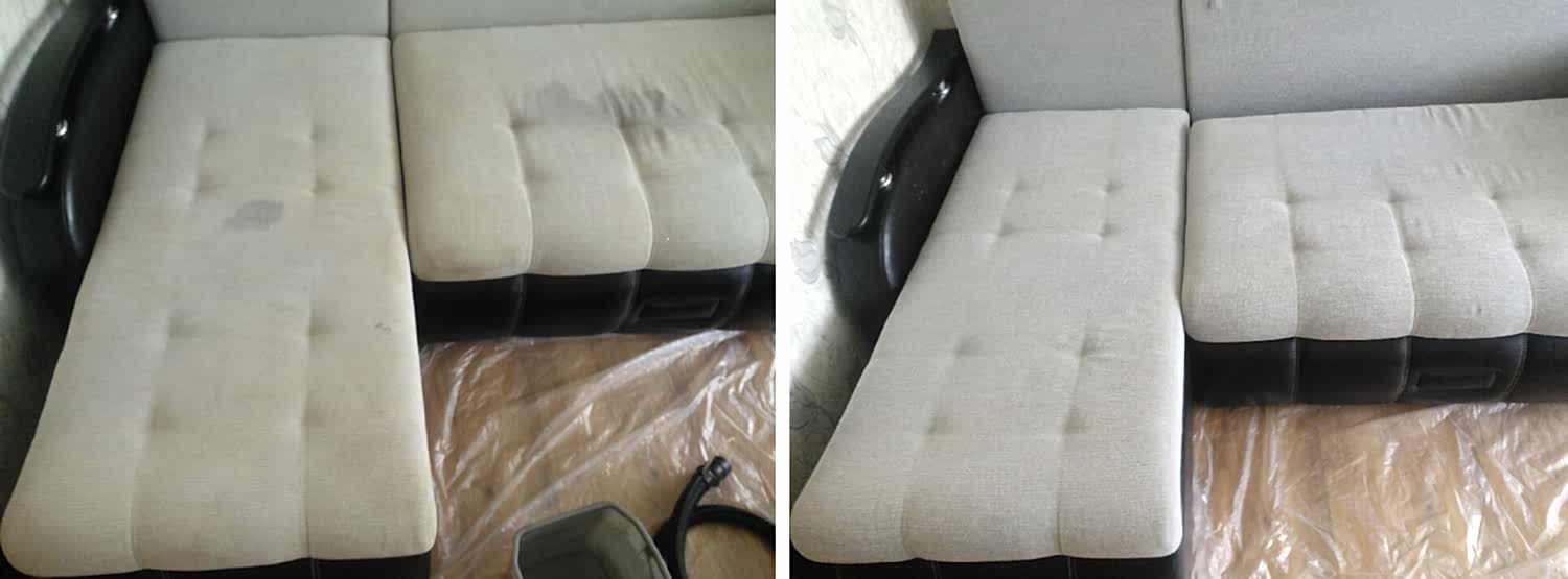 Химчистка светлого дивана