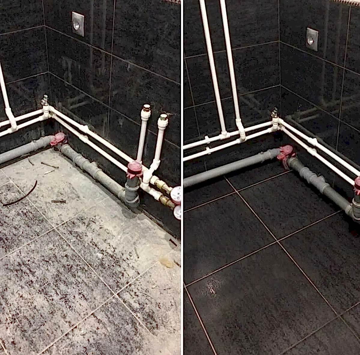 Уборка после ремонта в ванной комнате