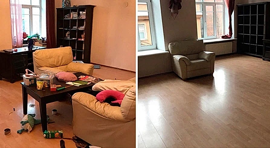 Поддерживающая уборка 4-х комнатной квартиры