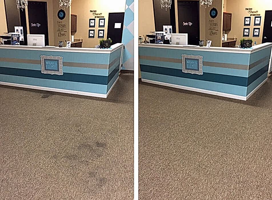 Чистка коврового покрытия в офисе