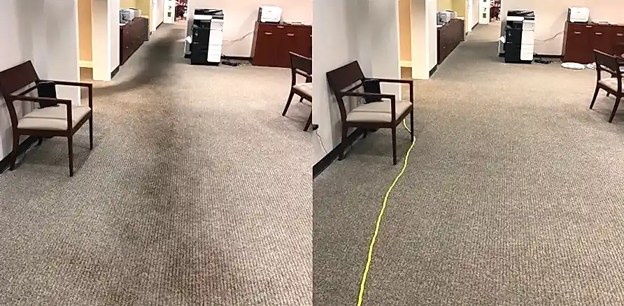 Чистка коврового покрытия в офисе