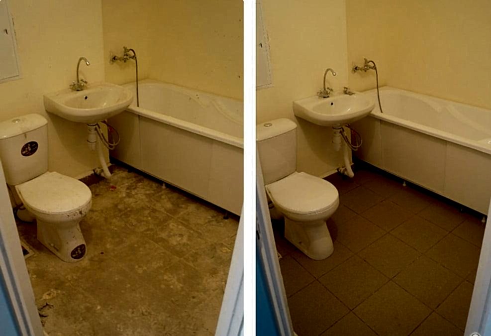 Уборка после ремонта в ванной