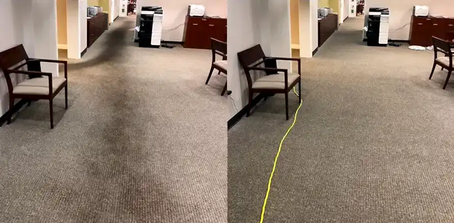 Чистка коврового покрытия в офисе