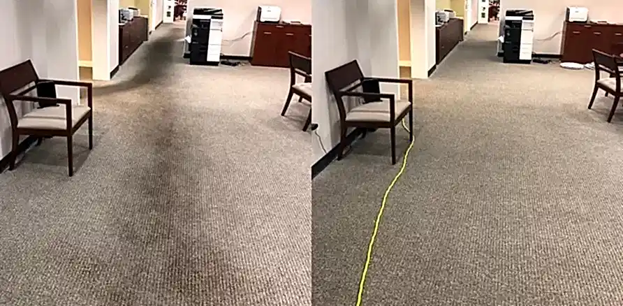 Чистка коврового покрытия в офисе